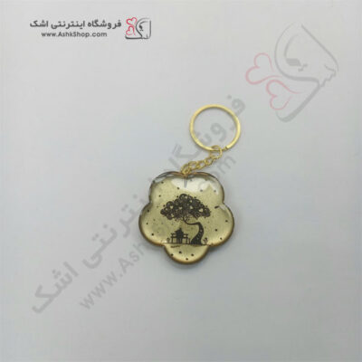 جاکلیدی طرح قلب سبز طلایی رزینی رزین با کیفیت خارجی خوشگل کادوی روز زن و دختر و ولنتاین روز عشق و تولد و سالگرد عقد عروسی و مناسب های کادویی گرد آبی ابری طلایی