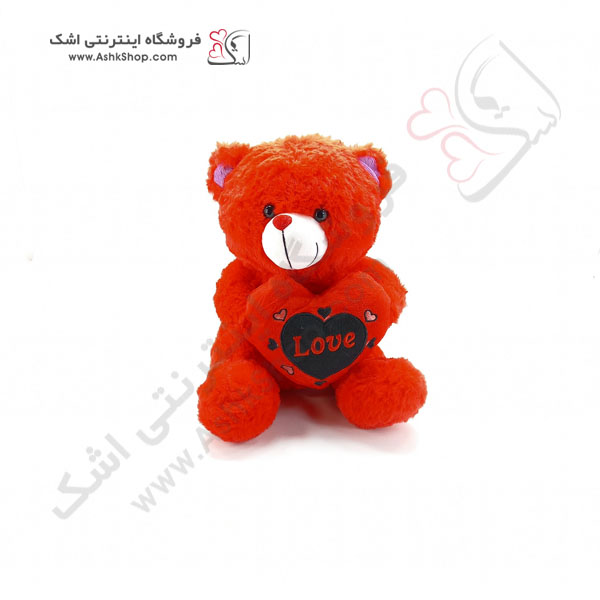 عرسک دخترانه دخترونه قلبدار قلب عشق عاشق روز ولنتاین سپندارمذگان عاشقانه عشقولانه عروسکی کادویی هدیه دختر قرمز مشکی سفید باکس کادویی خرس ولنتاین