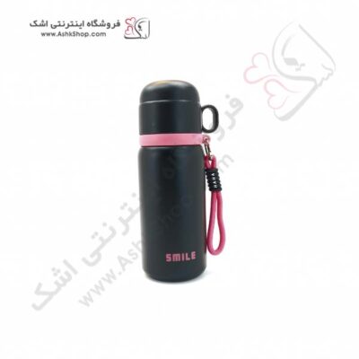 فلاسک فلاکس لیوان دار مشکی صورتی